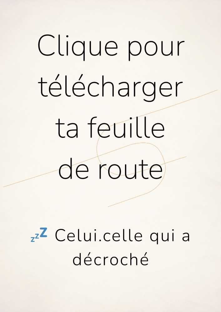 Feuille de route procrastinateur